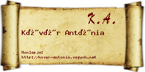 Kövér Antónia névjegykártya