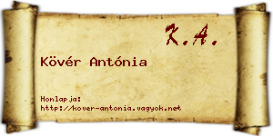 Kövér Antónia névjegykártya